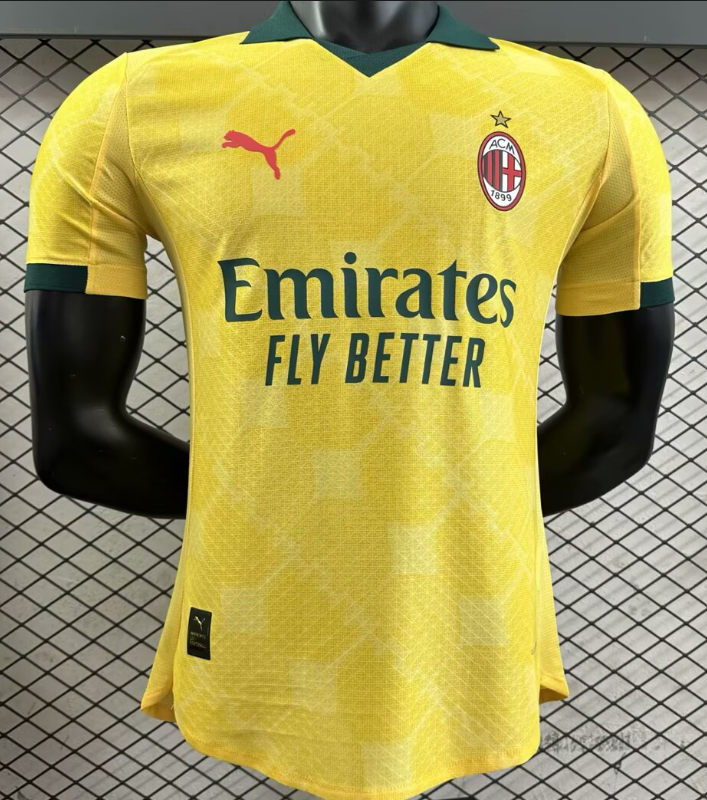 AAA Quality AC Milan 25/26 Third Yellow Soccer Jersey(Player)
